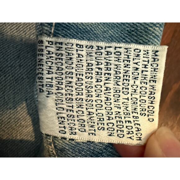 Vintage Bill Blass denim floral embroidered vest size medium - Picture 7 of 7